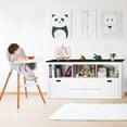 thumbnail image 4 of Toy Storage Organizer with Bookshelf Wooden Toy Organizer Bins with Movable Drawers & Blackboard Top  Kids Bookshelf for Bedroom Nursery Playroom White, 4 of 8