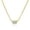 Yellow, variant on EDFORCE Stainless Steel White Clear CZ Bead Pendant Necklace, 19"