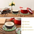 thumbnail image 5 of FREEAMG 2 Pack Easter Rabbit Flowers Bunny Pattern Round Cotton Woven Pot Holders Trivets Set, Heat Resistant Pad Mat for Kitchen Decor Cooking Supplies, 5 of 5