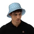 thumbnail image 4 of Fotbe Blue Fish Scale Texture Sombrero Tipo Pescador con Estampado – Sombrero de Sol de Algodón de Moda para Playa, Golf, Pesca, 4 of 6