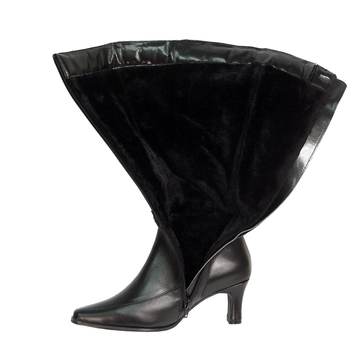 PEERAGE Brook Women Wide Width Leather Knee High Boots for All Occasions