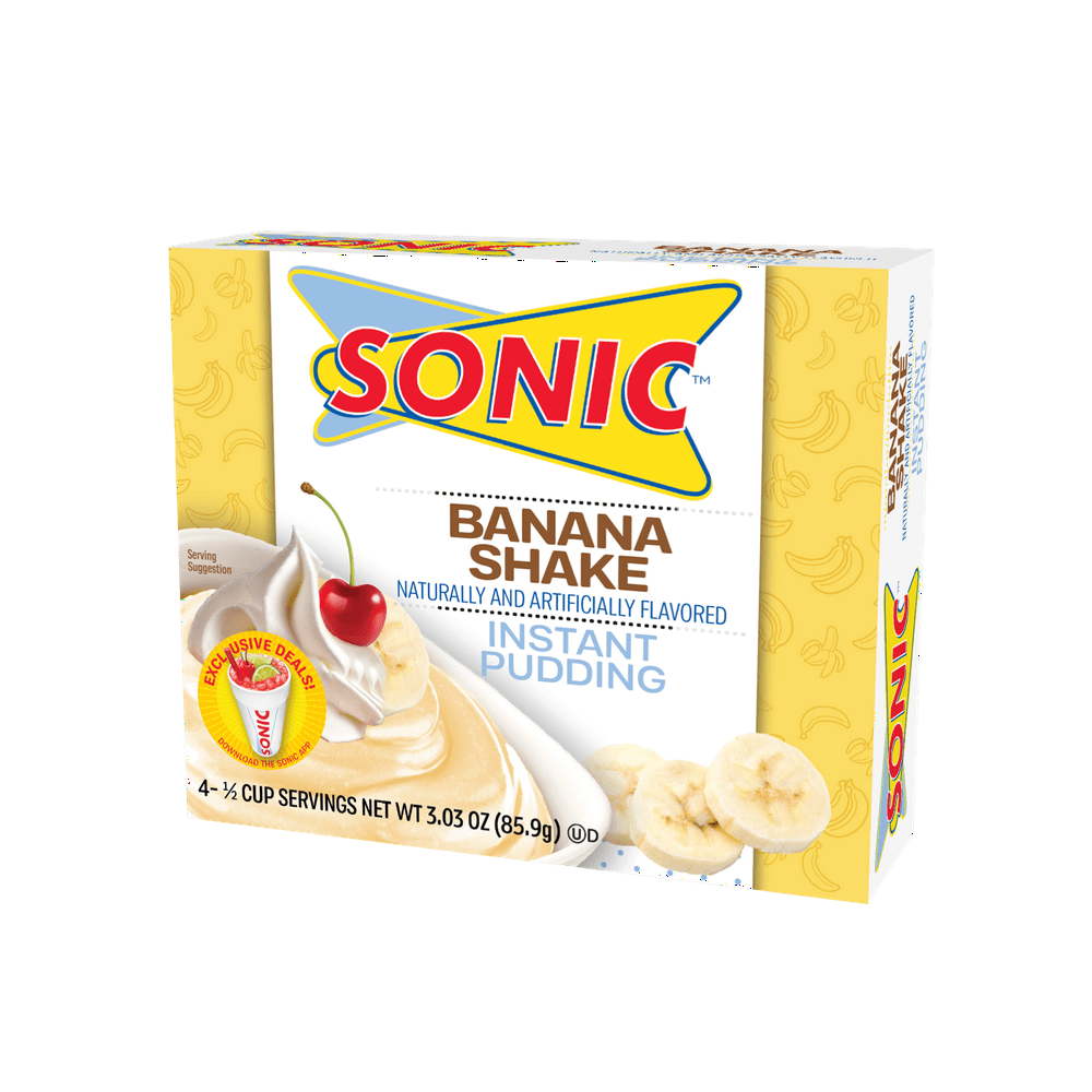 Sonic Banana Shake Pudding, 4 serve