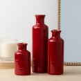 thumbnail image 5 of Sullivans Set of 3 Small Ceramic Bottle Vases 5"H, 7.5"H & 10"H Red, 5 of 15