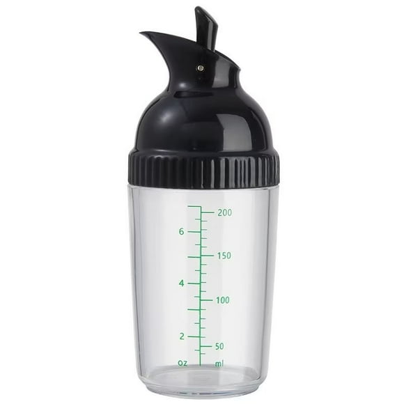 Salad Dressing Shaker, Container Salad Dressing Dispenser with Pour Spout 200ml(Black)