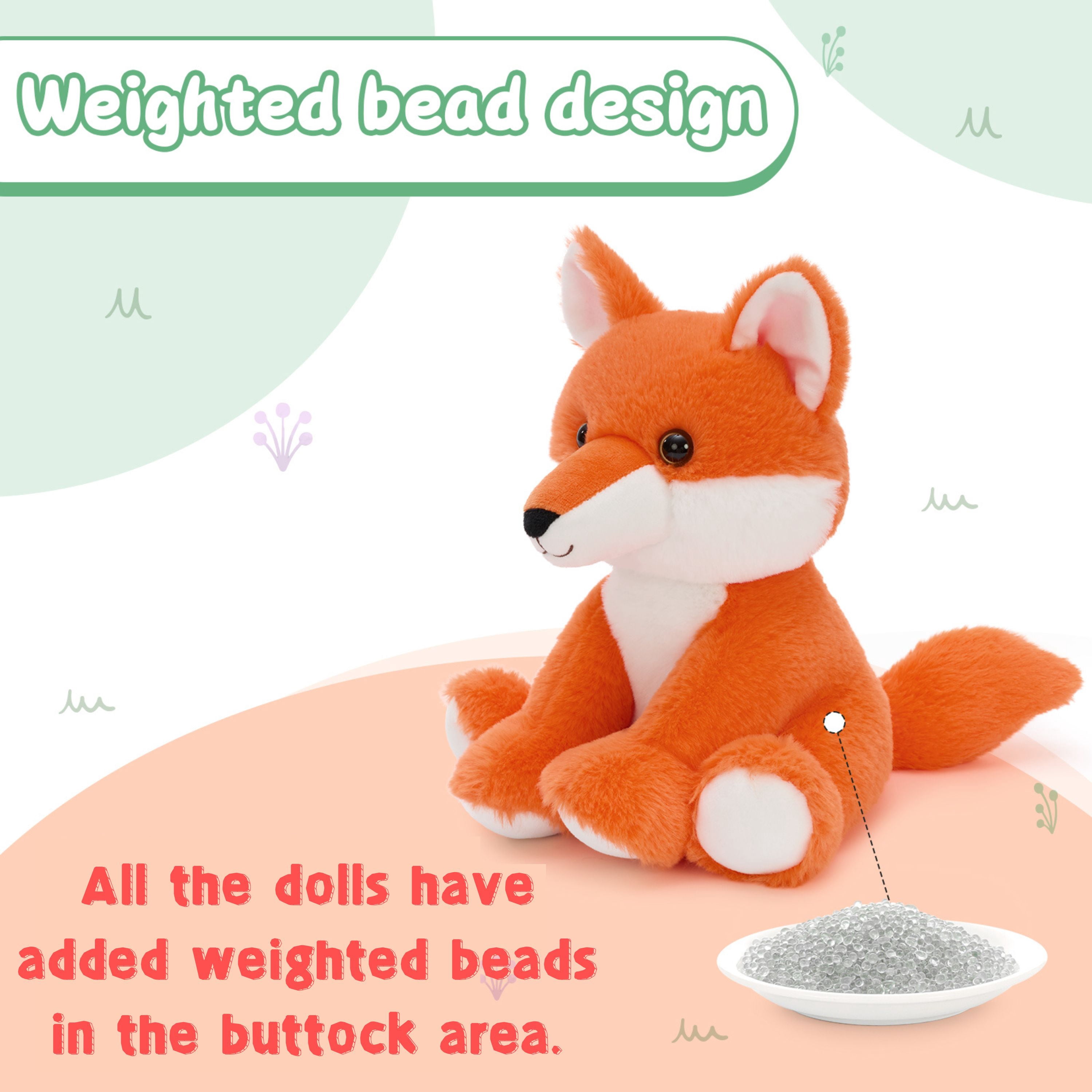 Muiteiur 5-Piece Woodland Stuffed Animals Set, 7.9 Inch Forest Plush Toys for Kids