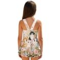 thumbnail image 2 of DISNIMO Girls One Piece Swimsuits Cat Flower Print Kids Sleeveless Bathing Suit Hawaiian Swimwear with Skirt Quick Dry Swim Dress 3-13 Years, 2 of 8