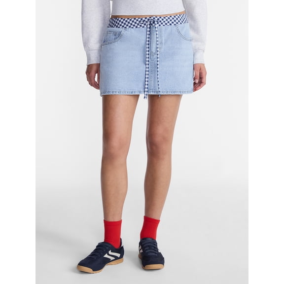 No Boundaries Game Day Denim Skirt, Women's XXS-XXL
