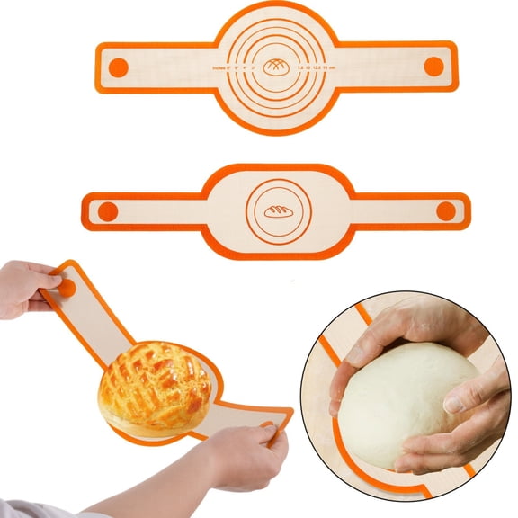 Goowood Sourdough Bread Sling Silicone Baking Mat with Long Handle Non Stick Reusable Bread Baking Supplies for Dutch Oven Home Baking