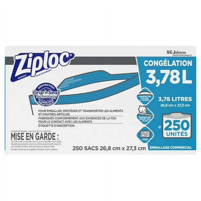 Double Zipper Freezer Bags, 1 gal, 2.7 mil, 10.56 Double Zipper Freezer Bags, 1 gal, 2.7 mil, 10.56