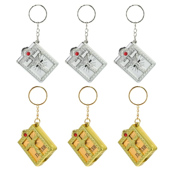 ifundom 6-Piece Key Set with Cross and Bible Pendant for Home, Church, and Daily Use