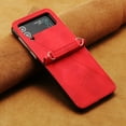 thumbnail image 6 of Allytechgroup Slim Case for Samsung Galaxy Z Flip4, Crossbody Shoulder Strap Anti-Scratch Shockproof Bumper Retro Case Cover for Girls Women, Red, 6 of 11