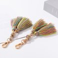 thumbnail image 3 of Women's Colorful Tassel Bag Accessories Keychain Keyring Keyring Wallet Purse Decoration Pendant, 3 of 4