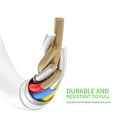 thumbnail image 4 of Esoulk 6ft USB-C to USB-C 60W Power Delivery PD Quick Charging Fast Charge/Data Sync Cable for Motorola Edge 2024 - White, 4 of 7