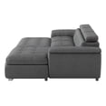 thumbnail image 5 of Lazzara Home Warrick 98 in. W 2-Piece Microfiber Upholstery Sectional Sofa in Gray with Pull-out Bed & Storage, 5 of 5