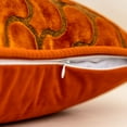thumbnail image 4 of Funda de cojín Yangest, color naranja ondulado, 30 x 50 cm, terciopelo, 4 of 7