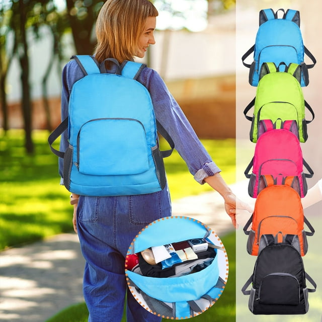 Birdeem Foldable Backpack,Lightweight Packable Daypack with Reflective Strip and Mesh Pocket,Compact Travel Backpack for Adults,Collapsible Storage Design