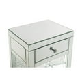 thumbnail image 4 of Accent Table with Rectangular Faux Crystals Inlay, White - Saltoro Sherpi, 4 of 5