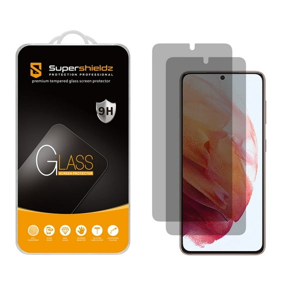 (2 Pack) Supershieldz (Privacy) Anti Spy Screen Protector Designed for Samsung Galaxy S21 5G, Tempered Glass, Anti Scratch, Bubble Free