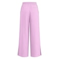 thumbnail image 3 of Kiijoy Girls Pants Lightweight High Rise Straight Leg Side Slit Pants, Sizes 13-14, 3 of 6