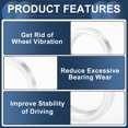 thumbnail image 4 of Unique Bargains Car Wheel Hub Centric Rings Wheels Center Shaft Shock Absorbing Hubrings Aluminium Alloy Silver Tone Durable OD 71.6mm to ID 56.6mm, 4 of 7