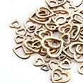 thumbnail image 2 of 200Pcs Hollow Heart Shape Wood CrafT natural HandMade Home Decoration 10-30mm(Hollow Heart Shape Wood 30-10mm(random) 200pcs), 2 of 4