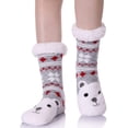 thumbnail image 1 of Calcetines de invierno para mujer con forro polar suave y cálido con cara de animal de dibujos animados de punto para mujer Adepaton CJWUS-3003, 1 of 6
