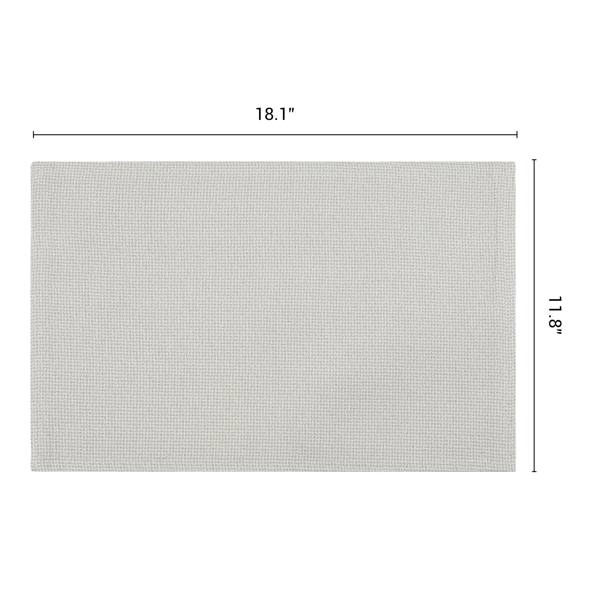 Unique Bargains Cotton and Linen 4Pcs Rustic Table Mats Beige 18.1x11.8inch