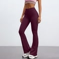 thumbnail image 2 of Womens Wide Leg Sweatpants Womens Cargo Work Pants Straight Leg Pants Women Yoga Work Pants for Women Women's Pants Casual Women Cargo Pants with Pockets Dark Purple L, 2 of 6