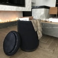 thumbnail image 4 of Boahaus Lyanna Makeup Vanity Stool with Storage and Soft Cushion, Black, 4 of 10