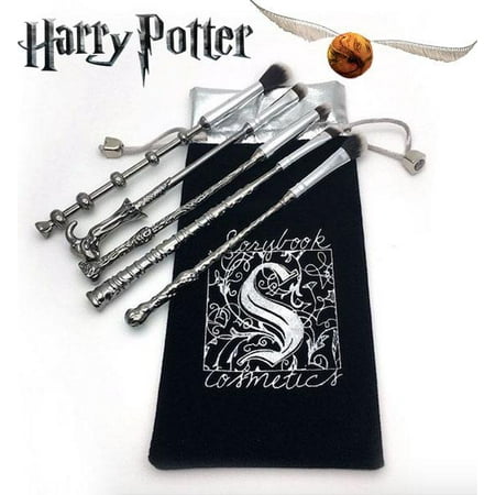 5pcs Makeup Brush Sets Harry Potter Wand Make-Up Brushes Metal Magic Wings Eye Shadow Brush Beauty Tools 10 PCS Total