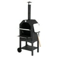 YTBW Outdoor Wood Fired Pizza Oven Pizza Maker Grill W/ Wheels & Built