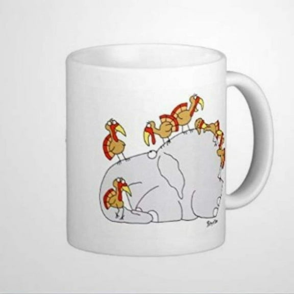 Don't Let The Turkeys Get You Down Classic Coffee Mug 11 Oz Funny Ceramic Coffee Cup Mug Best Or Souvenir For Men Women Birthday Festival Christmas, White 11 Oz