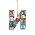 thumbnail image 1 of (2 Pack) Hangs Book Lovers Heart Shaped Bookshelf Pendant Acrylic Ornament for Home Decoration and Ideas, 1 of 8