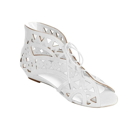 

Fesfesfes Flats Sandals Summer Ladies Shoes Casual Women s Shoes Roman Flat Open Toe Sandals 8.5(41)