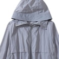 thumbnail image 4 of Cethrio Girls Sun Protection Jackets, Zip up Long Sleeve Outdoor Lightweight Kids Rash Guard Outerwear with Hood Gray Size 10, 4 of 5