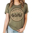 thumbnail image 3 of Love in Faith | God is Greater Short Sleeve | Heather Olive | Christian T-Shirts for Women | Faith Based Apparel |Christian Gifts, 3 of 5