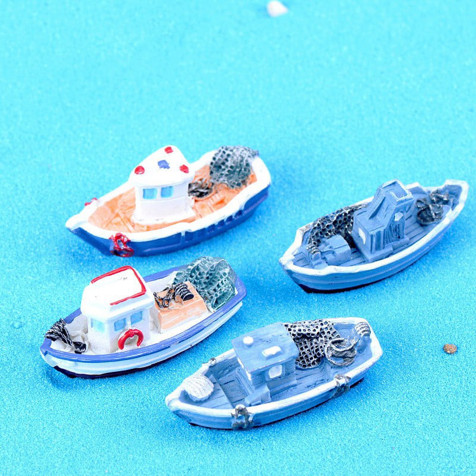 Sufanic Miniature Mini Boat Model Fishing Ship Toy DIY Craft for