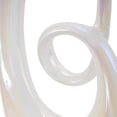 thumbnail image 6 of 10" x 21" White Ceramic Swirl Abstract Sculpture with Black Wooden Base, by DecMode, 6 of 14
