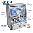 thumbnail image 3 of Máquina de ahorro Dr. STEM Toys Kids Talking ATM digital con calculadora electrónica y caja de seguridad plata, 3 of 3