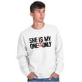 thumbnail image 3 of Romantic Matching Set His Hers Couple Men's Big & Tall Crewneck Sweatshirt Brisco Brands 4X, 3 of 6