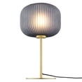 thumbnail image 5 of Modway 17.5” Satin-Finished Metal Table Lamp with Ribbed Glass Shade, 5 of 7