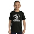 thumbnail image 5 of Save Chubby Mermaids Funny Manatees Crewneck T Shirts Boy Girl Teen Brisco Brands L, 5 of 6