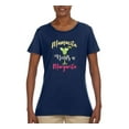 thumbnail image 2 of Wild Bobby, Mamacita Needs a Margarita Mother's Day Womens Graphic Tee, Navy, Medium, 2 of 6