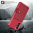 thumbnail image 7 of Tarise Galaxy A14 5G Wallet Case, RFID Blocking Card Holder Slot Kickstand Magnetic Button Closure Women Men Heavy Duty Shockproof Rugged Back Case Cover for Samsung Galaxy A14 5G 2023, Red, 7 of 7
