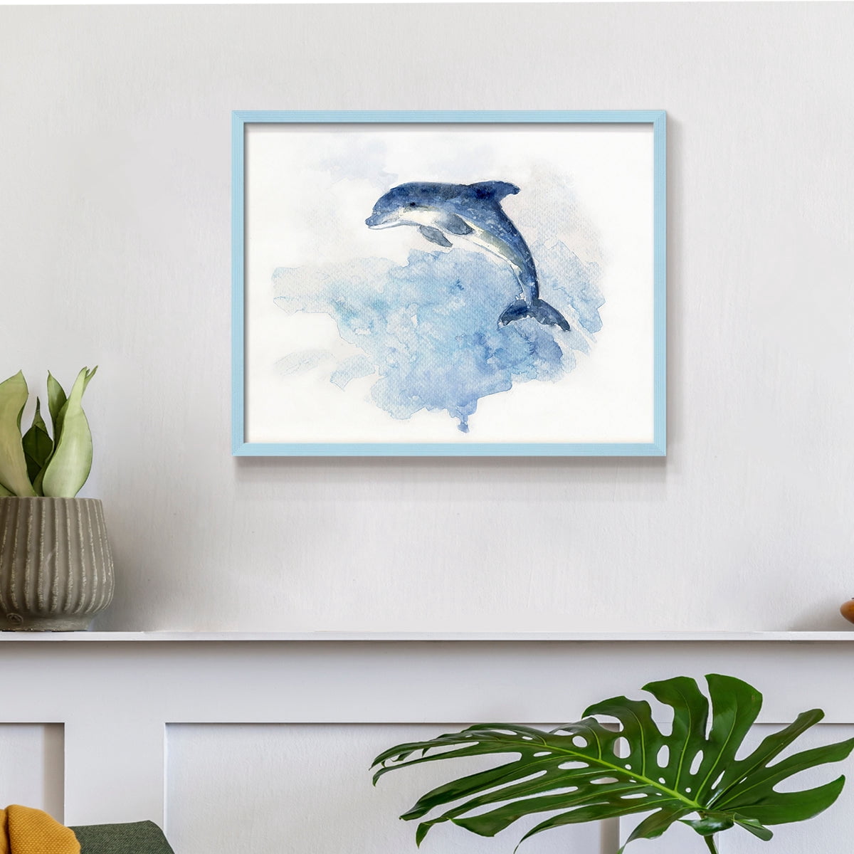 Wave Jumping by Sally Swatland - Restickable Framed Giclée Print