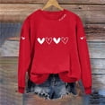 thumbnail image 4 of Aoiroe Women Letter Print Sweatshirt,Valentines Clothes for Women Long Sleeve Cute Heart Pullover Tops Love Sweatshirt Lightweight Sweaters Women'S Sweatshirts No Hood Black L, 4 of 6