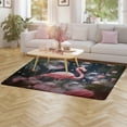 thumbnail image 3 of Flamingo Flower Tropical Carpet Rug for Home Living Room Bedroom Sofa Doormat Decor Area Rug Non-slip Mat, 3 of 7
