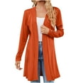 thumbnail image 1 of FAIWAD Womens Long Knit Cardigan Sweater Long Sleeve Open Front Ribbed Knit Draped Lounge Swaeter Coat, 1 of 4