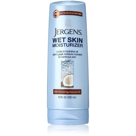 Wet Skin Moisturizer, White Refreshing Coconut Oil 10 oz (Pack of 4)