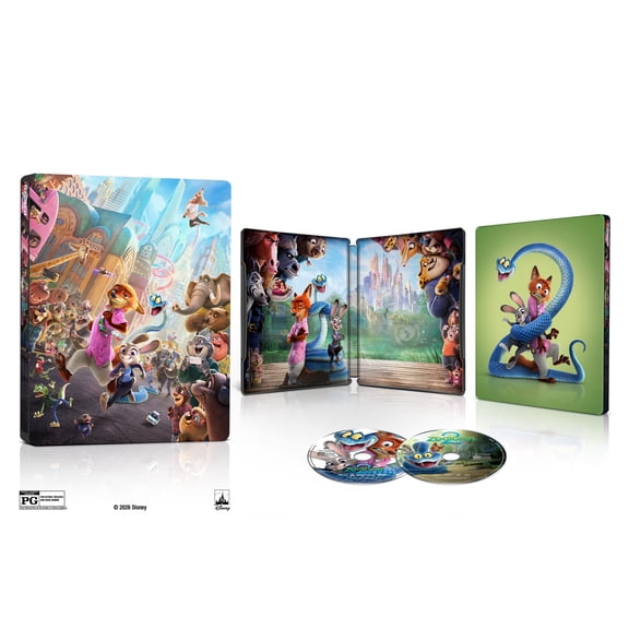 Zootopia 2 (Steelbook) (4K Ultra HD Blu-ray Digital Copy) Walt Disney Animation Studios, Adventure, Animation, Comedy